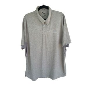 Wrangler Outdoor Polo Shirt Gray Short Sleeve XXLarge Classic Fit Performance